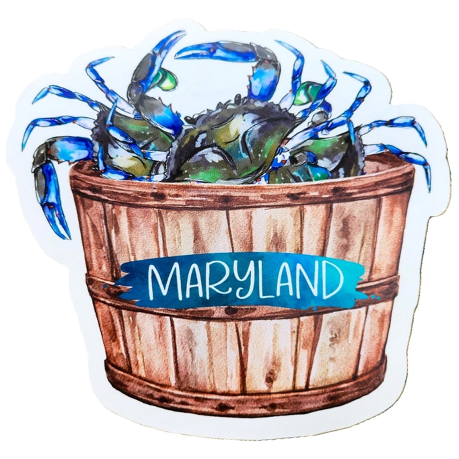 Maryland Blue Crab Bushel Sticker