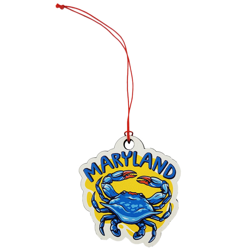 Maryland Blue Crab Wood Ornament