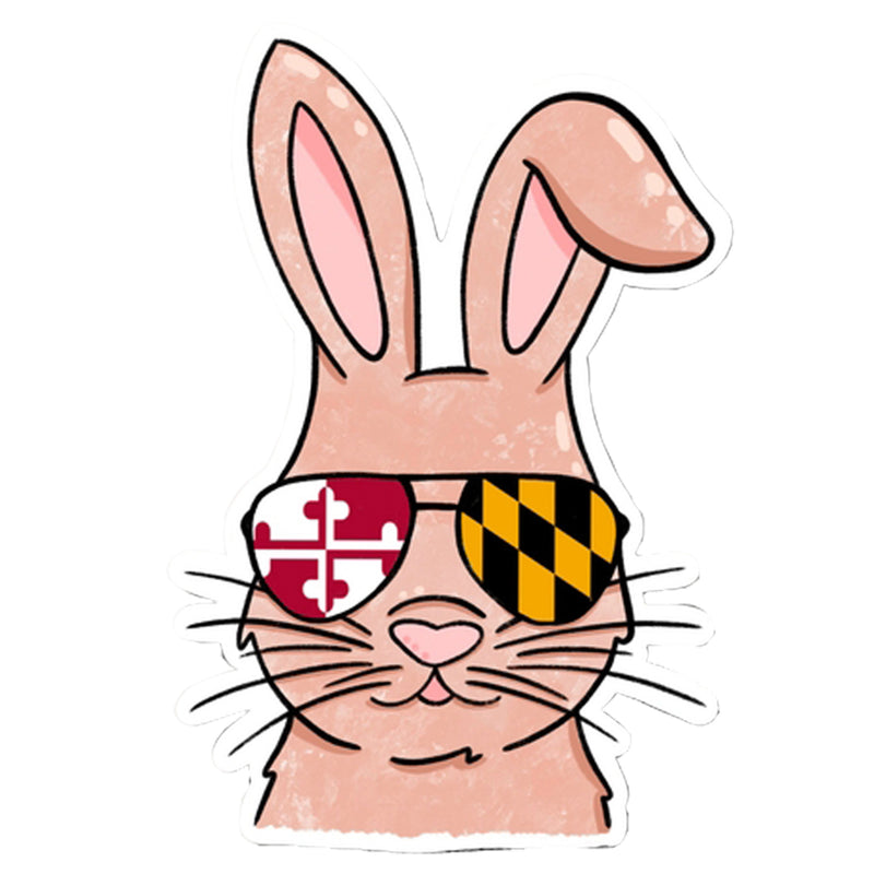 Maryland Cool Bunny Vinyl Sticker