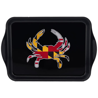 maryland flag crab metal tray 5" x 8"