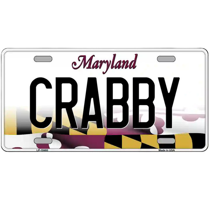 Maryland Flag Novelty License Plate - CRABBY