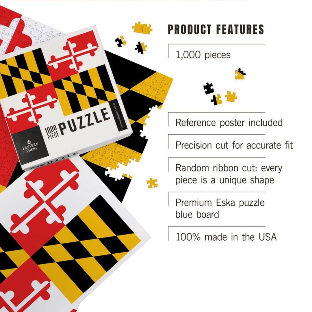 Maryland Flag 1,000 Piece Puzzle features