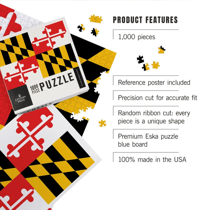 Maryland Flag 1,000 Piece Puzzle features