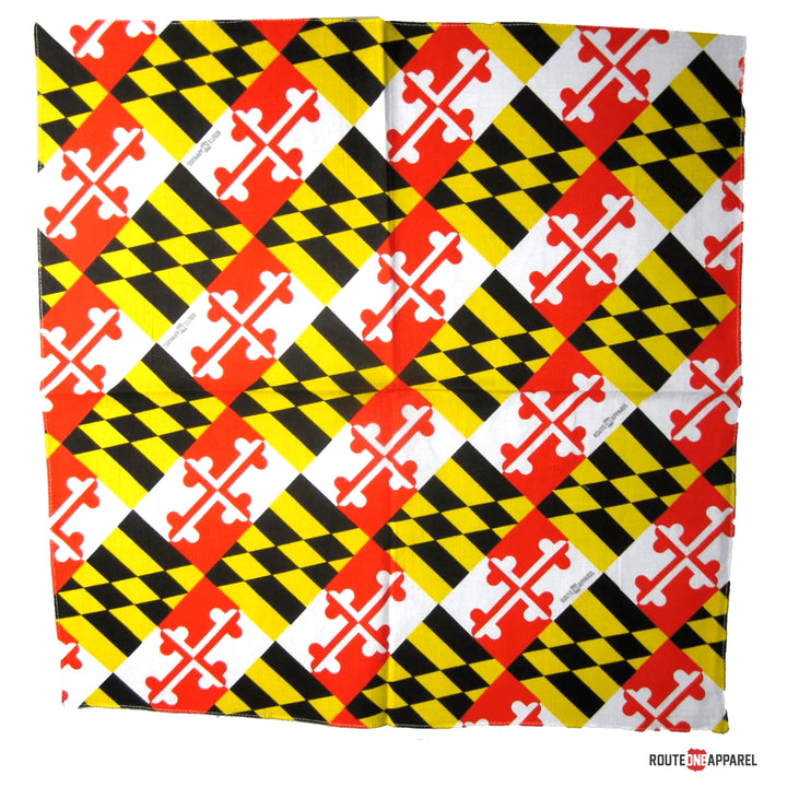 Maryland Flag Bandana Repeat Print by Route One Apparel