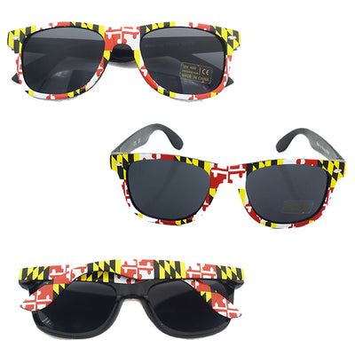 Maryland Flag Allover Print Sunglasses (multiple angles)