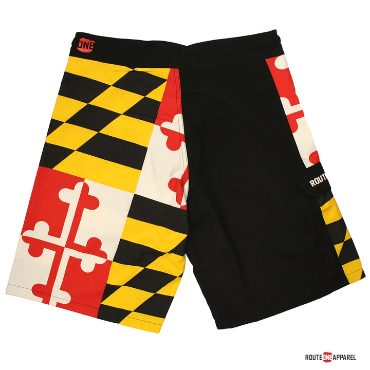 Maryland Flag Boardshorts Mens Black