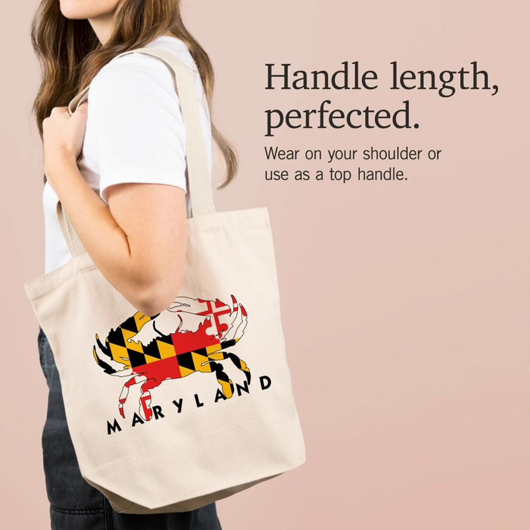 Maryland Flag Crab Cotton Totebag