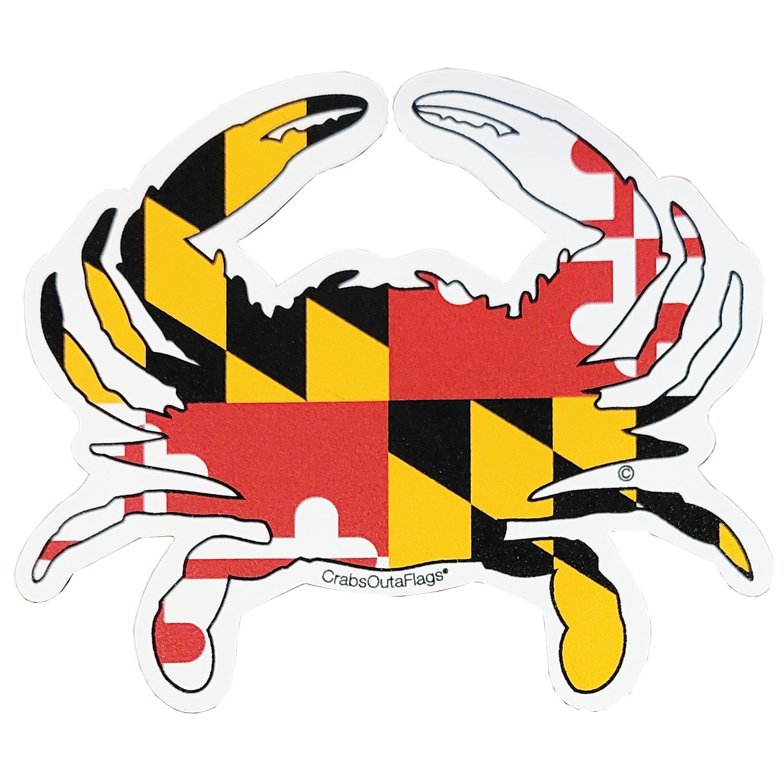 Maryland Flag Crab Magnet Medium