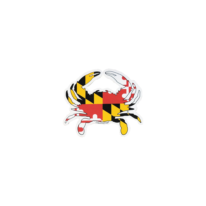 Maryland Flag Crab Sticker - Mini
