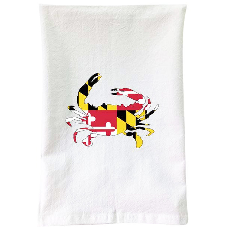 Crab Maryland Flag Kitchen Flour Sack Towel