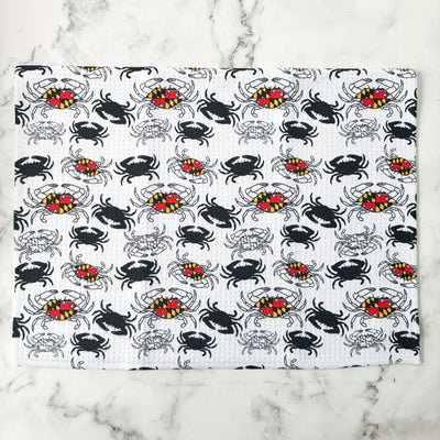 Maryland Flag Crab Full Print Kitchen Towel