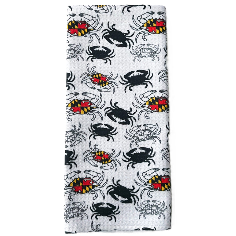 Maryland Flag Crab Full Print Kitchen Towel