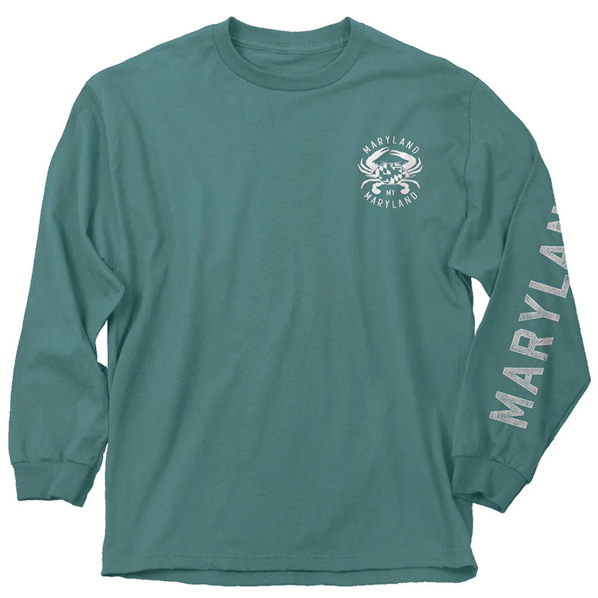 Maryland Flag Crab Long Sleeve T-Shirt | The Maryland Store