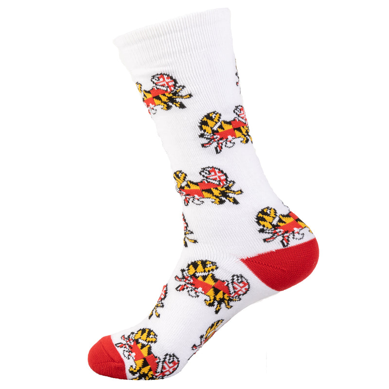 Maryland Flag Crab White Socks