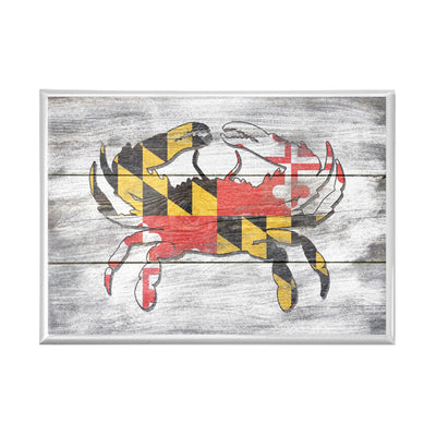 Maryland Rustic Flag Crab Rectangular Magnet