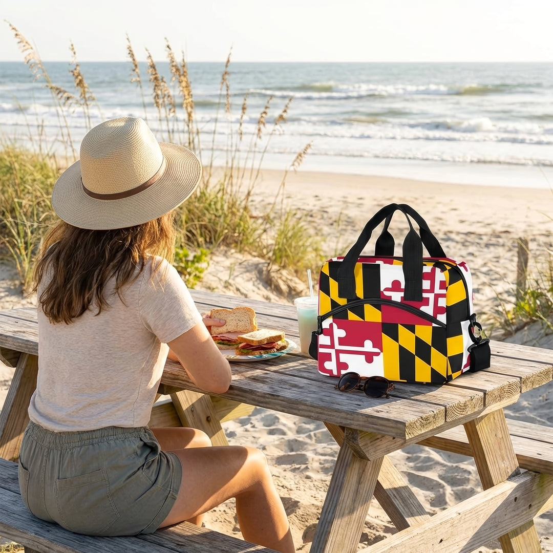 Maryland Flag Lunch Cooler Bag Scene