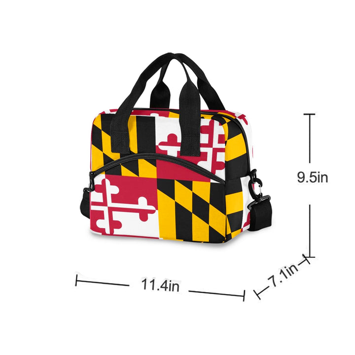 Maryland Flag Lunch Cooler Bag Dimensions