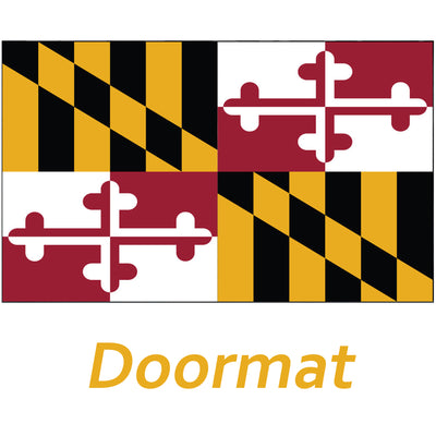 Maryland Flag Doormat Rug 30"x18"