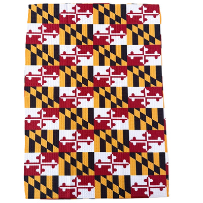 Maryland Flag Repeat Print Kitchen Towel