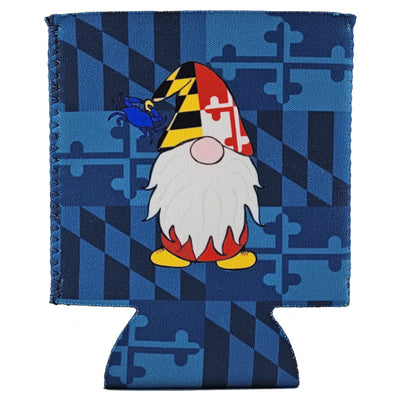 Maryland Flag Gnome Blue Can Coolie