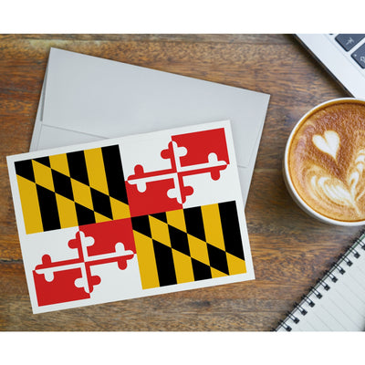 Maryland Flag Greeting Card with Envelope (scene)