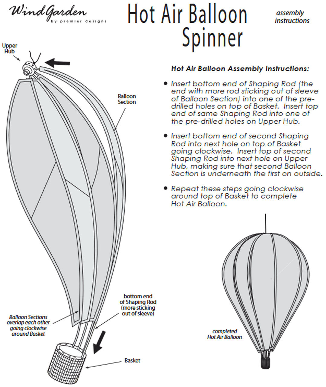 Maryland Flag Hot Air Balloon Assembly Instructions
