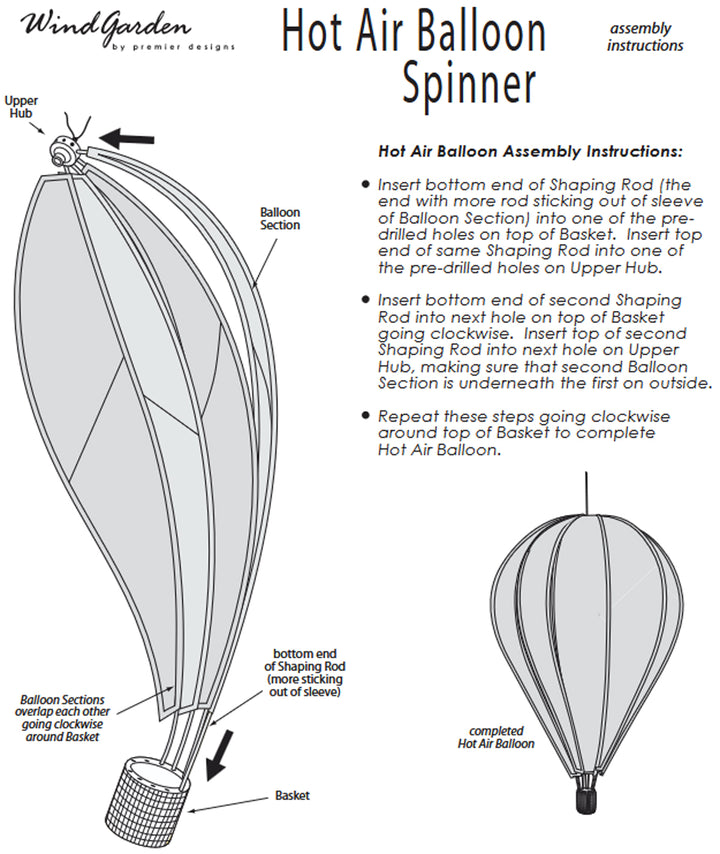 Maryland Flag Hot Air Balloon Assembly Instructions