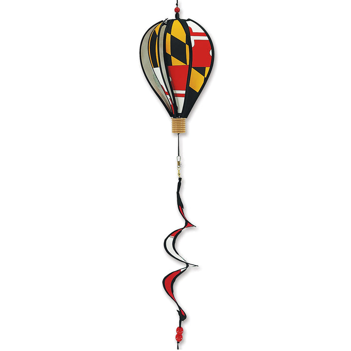 Maryland Flag Hot Air Balloon Spinner with Twister Tail