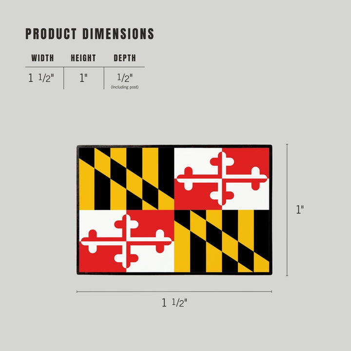Maryland Flag Lapel Pin Dimensions