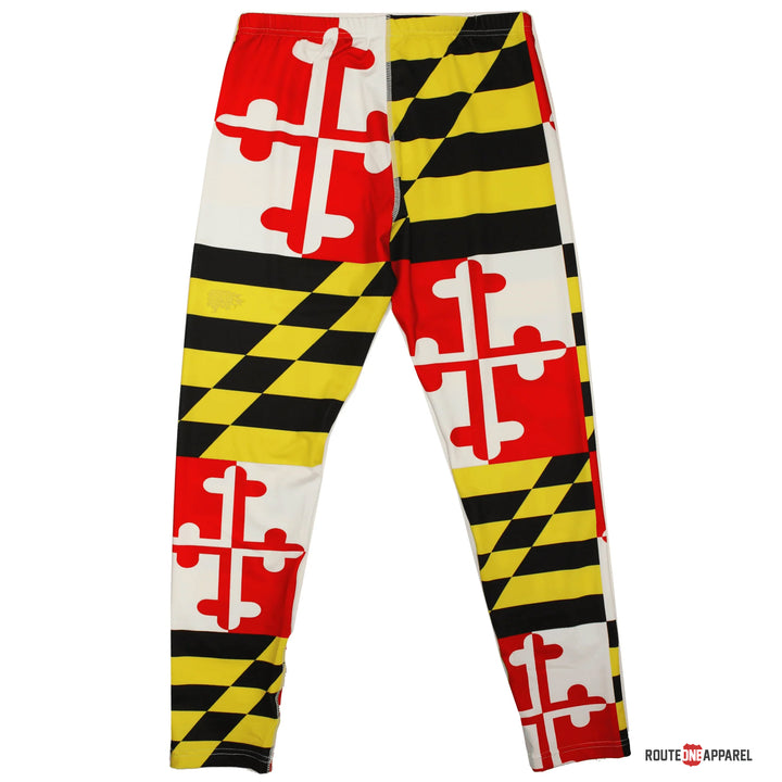 Maryland Full Flag Ladies Leggings by Route One Apparel