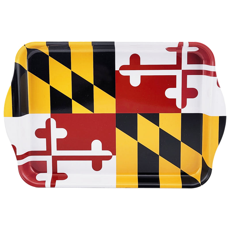 maryland flag metal tray 5" x 8"