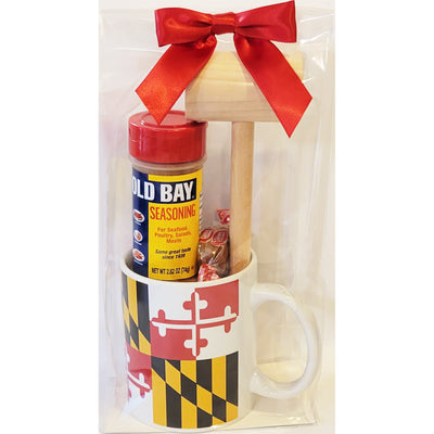 Maryland Flag Mug & Mallet With Old Bay Gift Set (packaged)