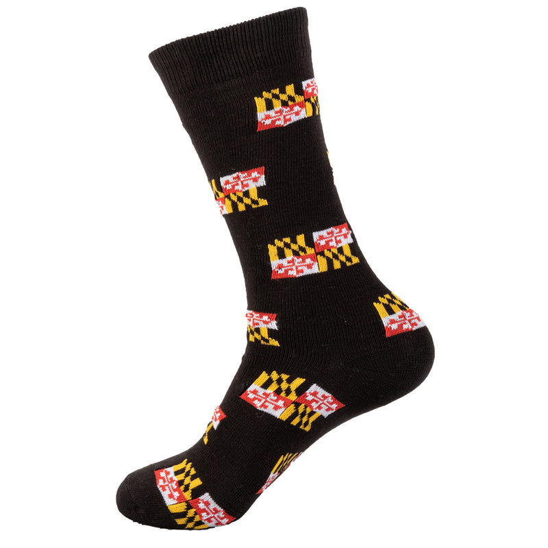 Maryland Flag Black Socks