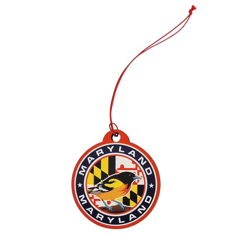 Maryland Flag Oriole Wood Ornament