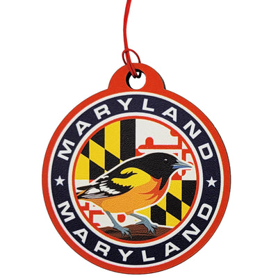 Maryland Flag Oriole Wood Ornament