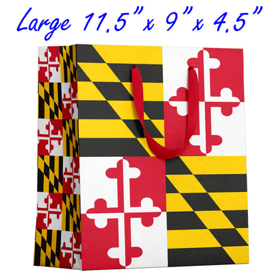 Maryland Flag Paper Gift Bags - Large