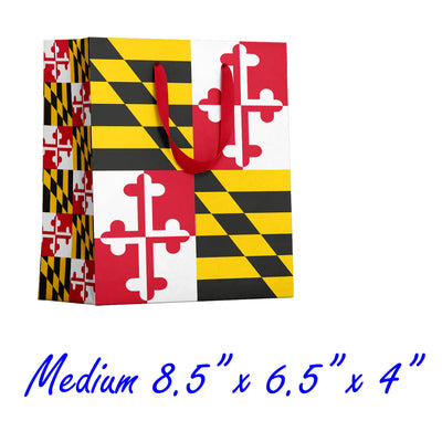 Maryland Flag Paper Gift Bags - Medium