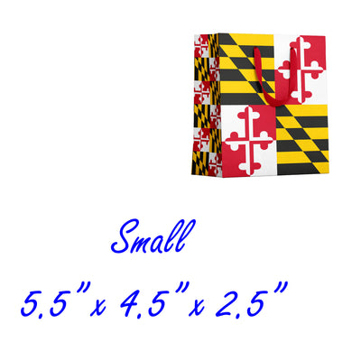 Maryland Flag Paper Gift Bags - Small