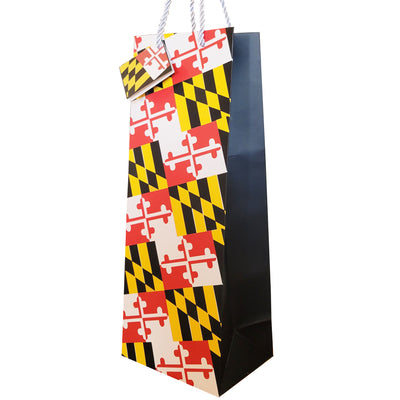 Maryland Flag Paper Wine Bottle Gift Bag