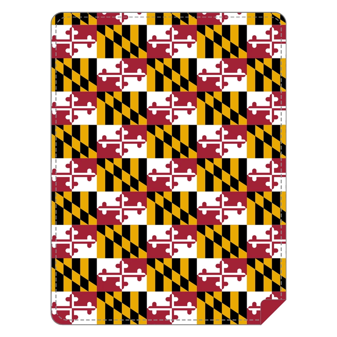 Maryland Flag Plush Throw Blanket (graphic of design)