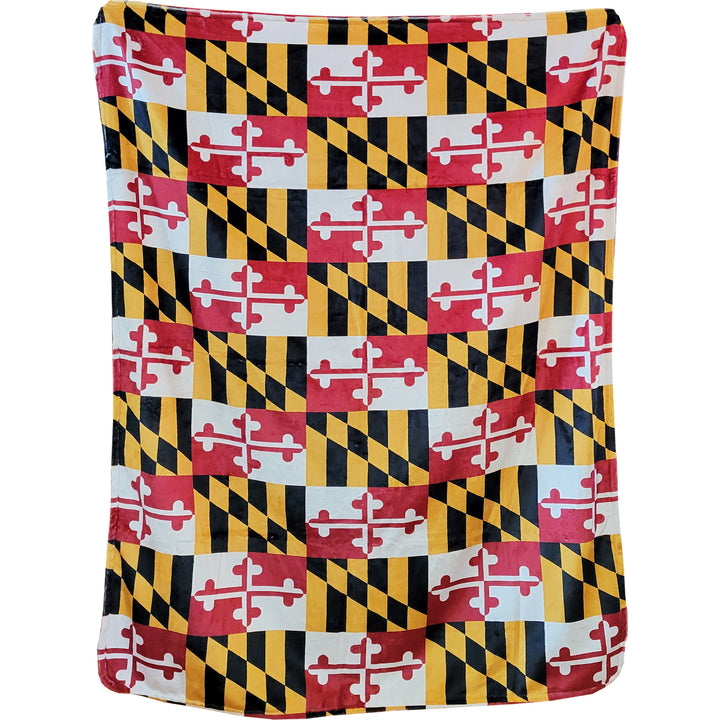 Maryland Flag Plush Throw Blanket