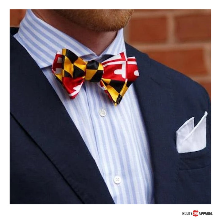 Maryland Flag Self Tie Bow Tie