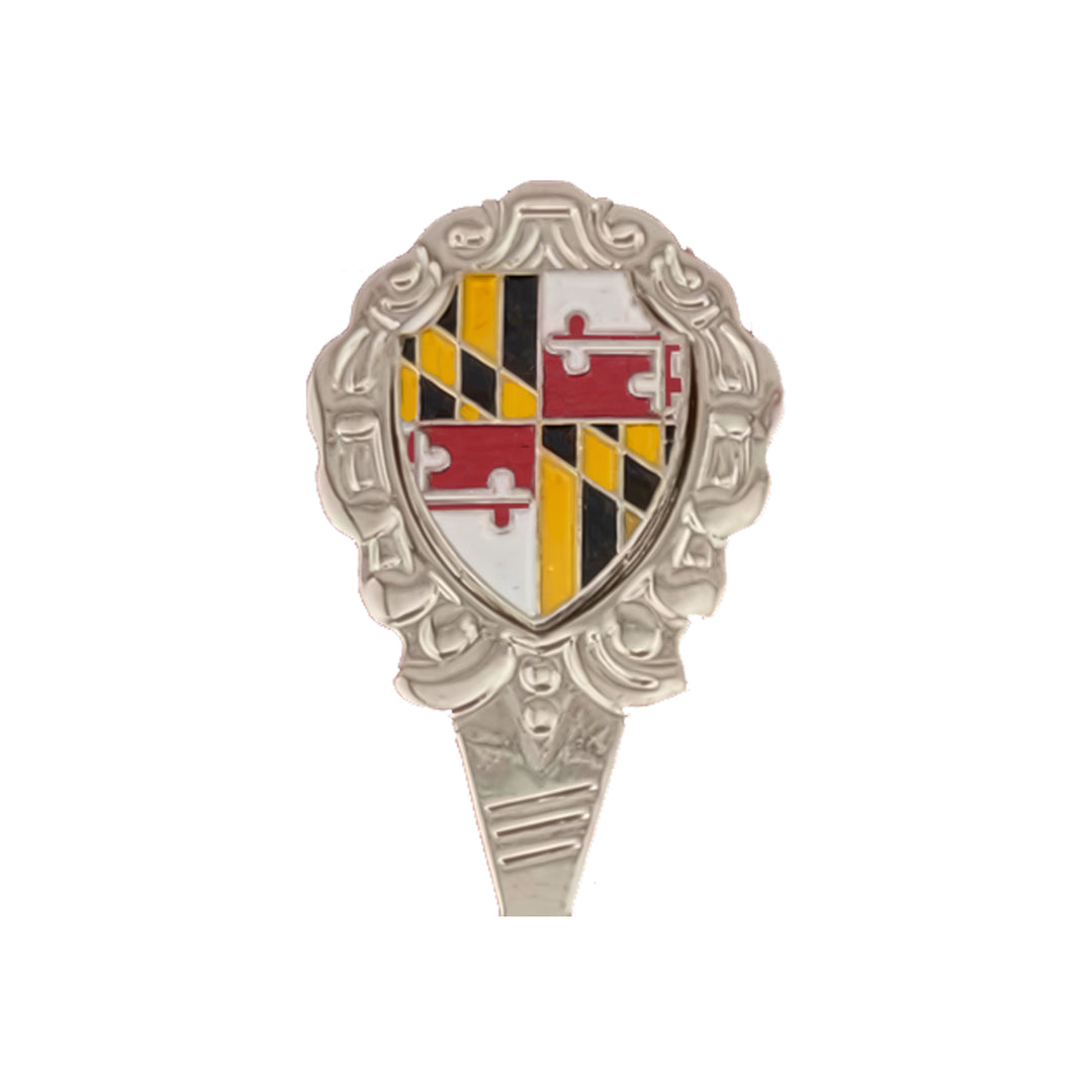 maryland flag shield souvenir spoon closeup