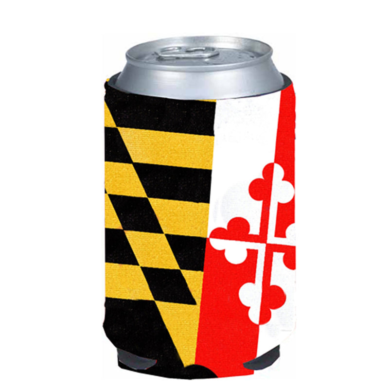 Maryland Flag Tilted Can Coolie Neoprene