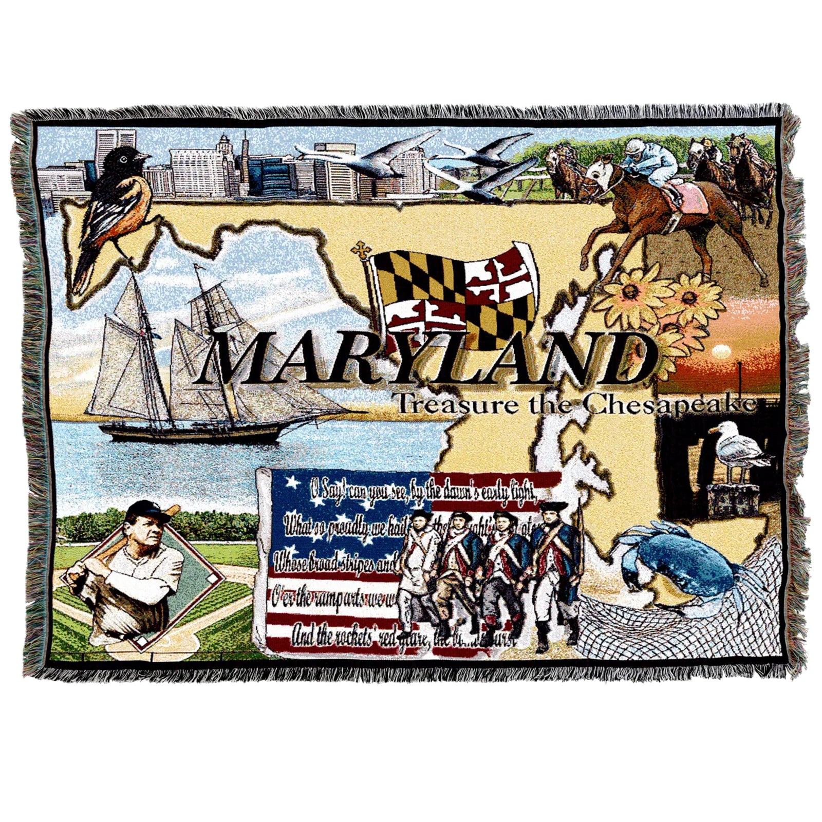 Maryland Heritage Tapestry Throw Blanket