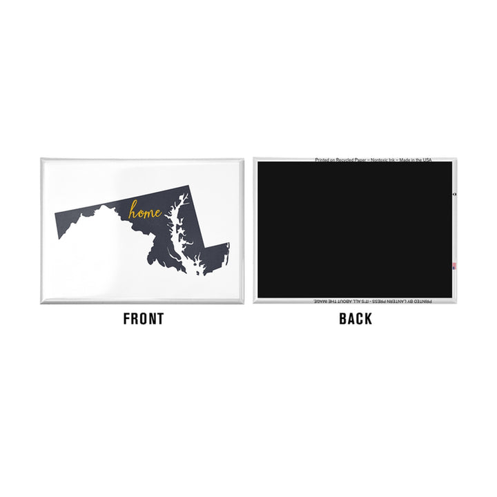 Maryland Home State Rectangular Magnet (back)