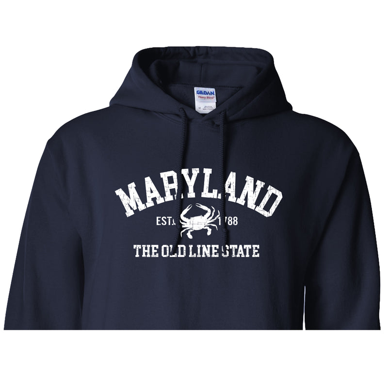 Maryland Old Line State Hooded Sweatshirt Navy