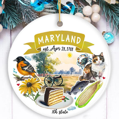 Maryland Icons Ceramic Ornament