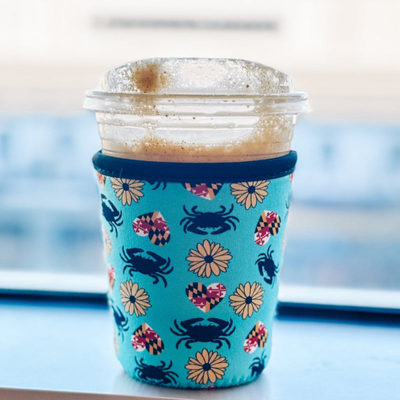 Maryland Icons Coffee Sleeve Coolie with Iced Coffee
