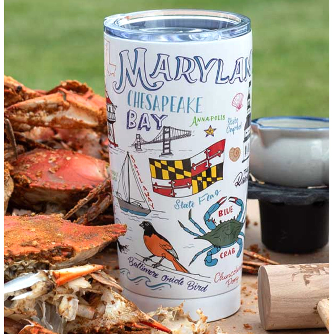 Maryland State Icons Stainless Steel Tumbler